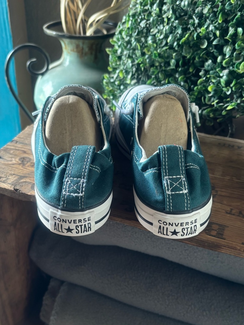 Converse Limited Edition Hard To Find Shoreline Slip on Sneakers Darkly Jaded ๐ - Picture 4 of 7